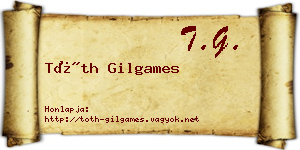 Tóth Gilgames névjegykártya